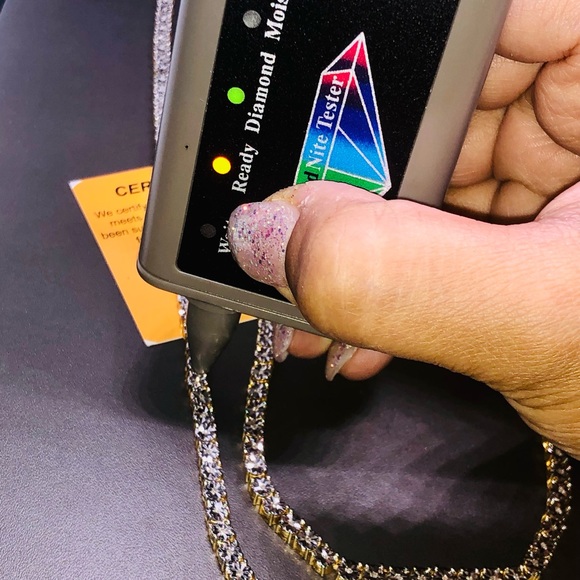 2 REAL DIAMOND TENNIS CHAINS NOT CZ READ POST WOW - Picture 9 of 17